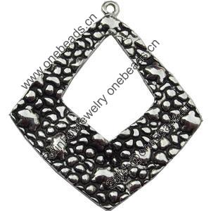Pendant, Zinc Alloy Jewelry Findings, 39x46mm, Sold by Bag