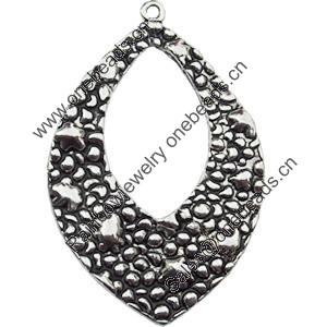 Pendant, Zinc Alloy Jewelry Findings, 31x49mm, Sold by Bag