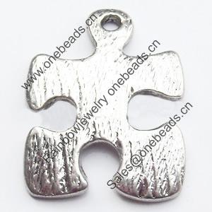 Pendant, Zinc Alloy Jewelry Findings, 12x15mm, Sold by Bag