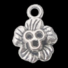 Pendant, Zinc Alloy Jewelry Findings, Flower 11x15mm, Sold by Bag