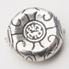 Beads, Zinc Alloy Jewelry Findings, Flat Round 12mm Hole:1mm, Sold by Bag