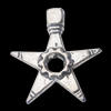 Pendant, Zinc Alloy Jewelry Findings, Star 18x20mm, Sold by Bag