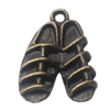 Pendant, Zinc Alloy Jewelry Findings, Shoes 15x20mm, Sold by Bag