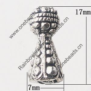 Beads, Zinc Alloy Jewelry Findings, 17x7mm Hole:1.5mm, Sold by Bag