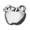 Pendant, Zinc Alloy Jewelry Findings, Apple 11x10mm, Sold by Bag