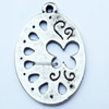 Pendant, Zinc Alloy Jewelry Findings, 18x28mm, Sold by Bag  