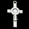 Pendant, Zinc Alloy Jewelry Findings, Cross O:22x40mm I:17mm, Sold by Bag  