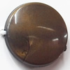 Antique Bronze Acrylic Beads, Flat Round, 14mm, Sold by Bag