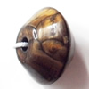 Antique Bronze Acrylic Beads, 10x15mm, Sold by Bag
