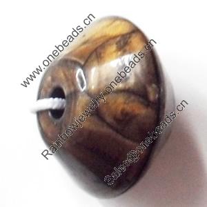 Antique Bronze Acrylic Beads, 10x15mm, Sold by Bag