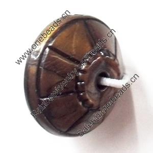 Antique Bronze Acrylic Beads, 10x15mm, Sold by Bag