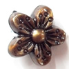 Antique Bronze Acrylic Beads, Flower, 15mm, Sold by Bag