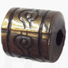 Antique Bronze Acrylic Beads, Column, 12mm, Sold by Bag