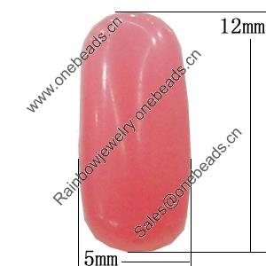 Imitate Jade Resin Cabochons, Rectangle 5x12mm, Sold by Bag