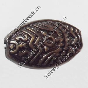 Antique Bronze Acrylic Beads, 22x14mm, Sold by Bag  