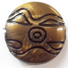 Antique Bronze Acrylic Beads, 20mm, Sold by Bag  