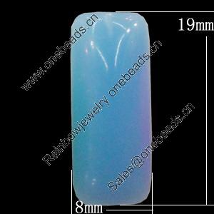 Imitate Jade Resin Cabochons, Rectangle 8x19mm, Sold by Bag