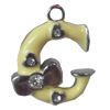 Zinc Alloy Enamel Pendants, 31x35mm Hole:Approx 2.5mm, Sold by PC  