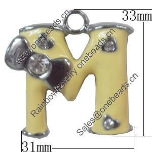 Zinc Alloy Enamel Pendants, 31x33mm Hole:Approx 2.5mm, Sold by PC  