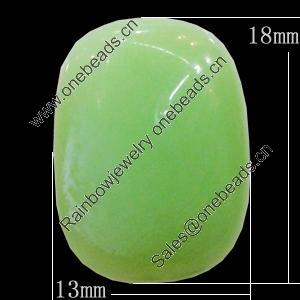 Imitate Jade Resin Cabochons, Rectangle 13x18mm, Sold by Bag
