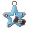 Zinc Alloy Enamel Pendants, Star, 30x35mm Hole:Approx 2.5mm, Sold by PC  