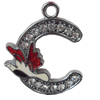 Zinc Alloy Enamel Pendants, 35x43mm Hole:Approx 2.5mm, Sold by PC  