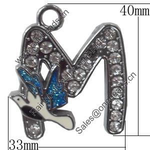 Zinc Alloy Enamel Pendants, 33x40mm Hole:Approx 2.5mm, Sold by PC  