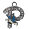 Zinc Alloy Enamel Pendants, 33x42mm Hole:Approx 2.5mm, Sold by PC  