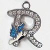 Zinc Alloy Enamel Pendants, 33x42mm Hole:Approx 2.5mm, Sold by PC  