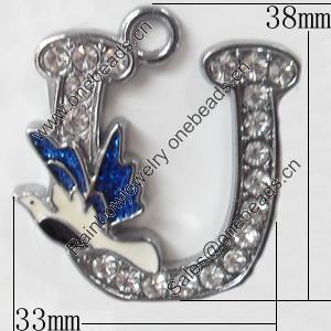 Zinc Alloy Enamel Pendants, 33x38mm Hole:Approx 2.5mm, Sold by PC  