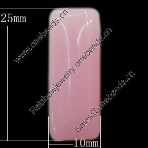 Imitate Jade Resin Cabochons, Rectangle 10x25mm, Sold by Bag