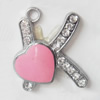 Zinc Alloy Enamel Pendants, 34x37mm Hole:Approx 2.5mm, Sold by PC