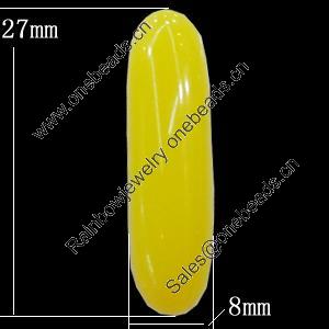 Imitate Jade Resin Cabochons, Rectangle 8x27mm, Sold by Bag  