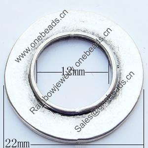 Connector, Zinc Alloy Jewelry Findings, O:22mm I:12mm, Sold by Bag