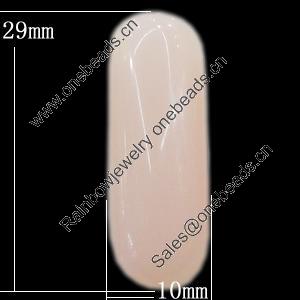 Imitate Jade Resin Cabochons, Rectangle 10x29mm, Sold by Bag  