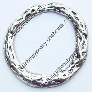 Donut, Zinc Alloy Jewelry Findings, 22x23mm, Sold by Bag