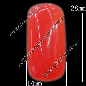 Imitate Jade Resin Cabochons, Rectangle 14x28mm, Sold by Bag  