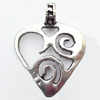 Pendant, Zinc Alloy Jewelry Findings, 24x31mm, Sold by Bag