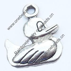 Pendant, Zinc Alloy Jewelry Findings, 16x18mm, Sold by Bag