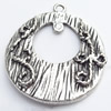 Pendant, Zinc Alloy Jewelry Findings, 25x28mm, Sold by Bag