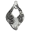Pendant, Zinc Alloy Jewelry Findings, 21x37mm, Sold by Bag