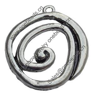 Pendant, Zinc Alloy Jewelry Findings, 27x31mm, Sold by Bag
