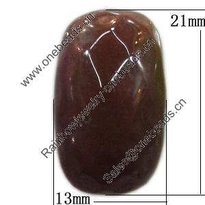 Imitate Jade Resin Cabochons, Rectangle 13x21mm, Sold by Bag