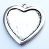 Pendant, Zinc Alloy Jewelry Findings, O:22x23mm I:17x16mm, Sold by Bag