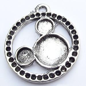 Pendant, Zinc Alloy Jewelry Findings, 23x27mm, Sold by Bag
