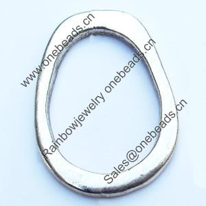 Donut, Zinc Alloy Jewelry Findings, 21x30mm, Sold by Bag