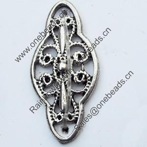 Connector, Zinc Alloy Jewelry Findings, 12x25mm, Sold by Bag