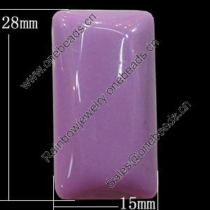 Imitate Jade Resin Cabochons, Rectangle 15x28mm, Sold by Bag  