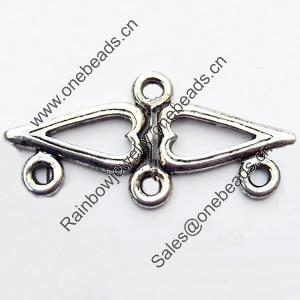 Connector, Zinc Alloy Jewelry Findings, 31x15mm, Sold by Bag