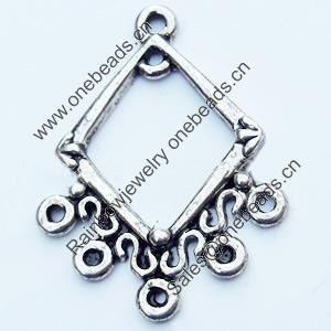 Connector, Zinc Alloy Jewelry Findings, 23x30mm, Sold by Bag